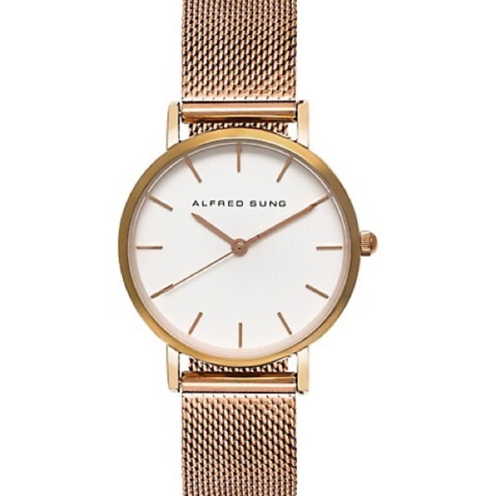 Alfred Sung rose gold watch